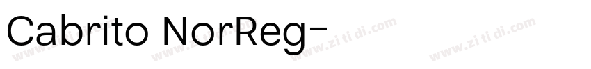 Cabrito NorReg字体转换